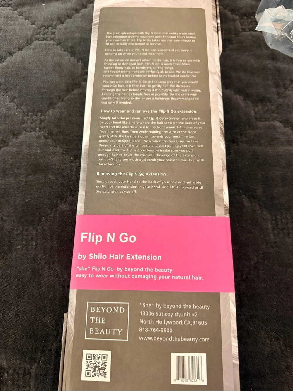 Flip N Go Hair Extension by Shilo - Pink Remy Human Hair